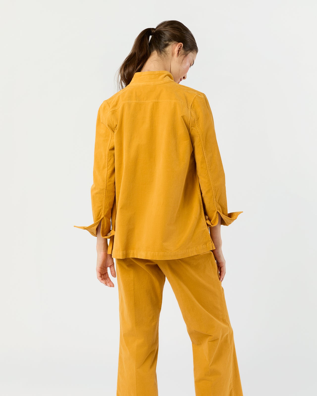 Chore Jacket in Gold Stretch Baby Cord