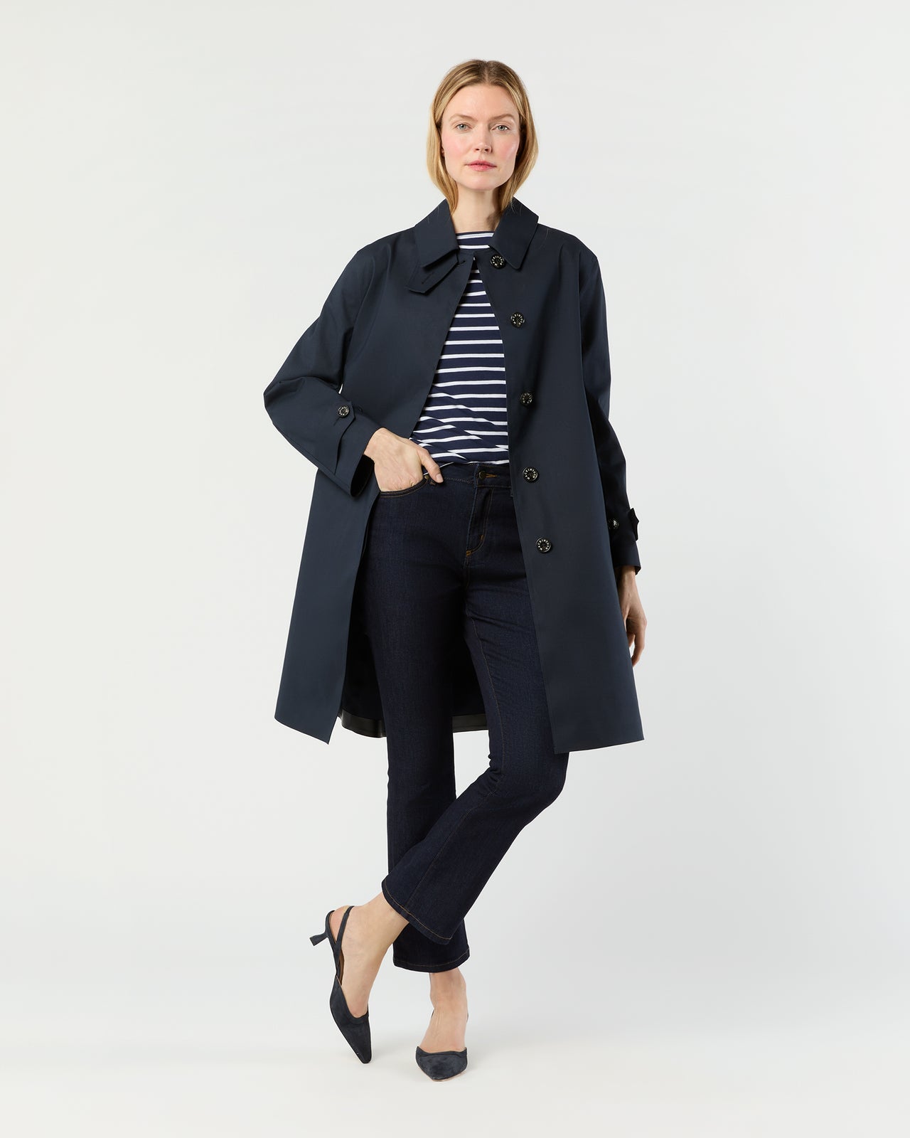 Banton Coat in Navy