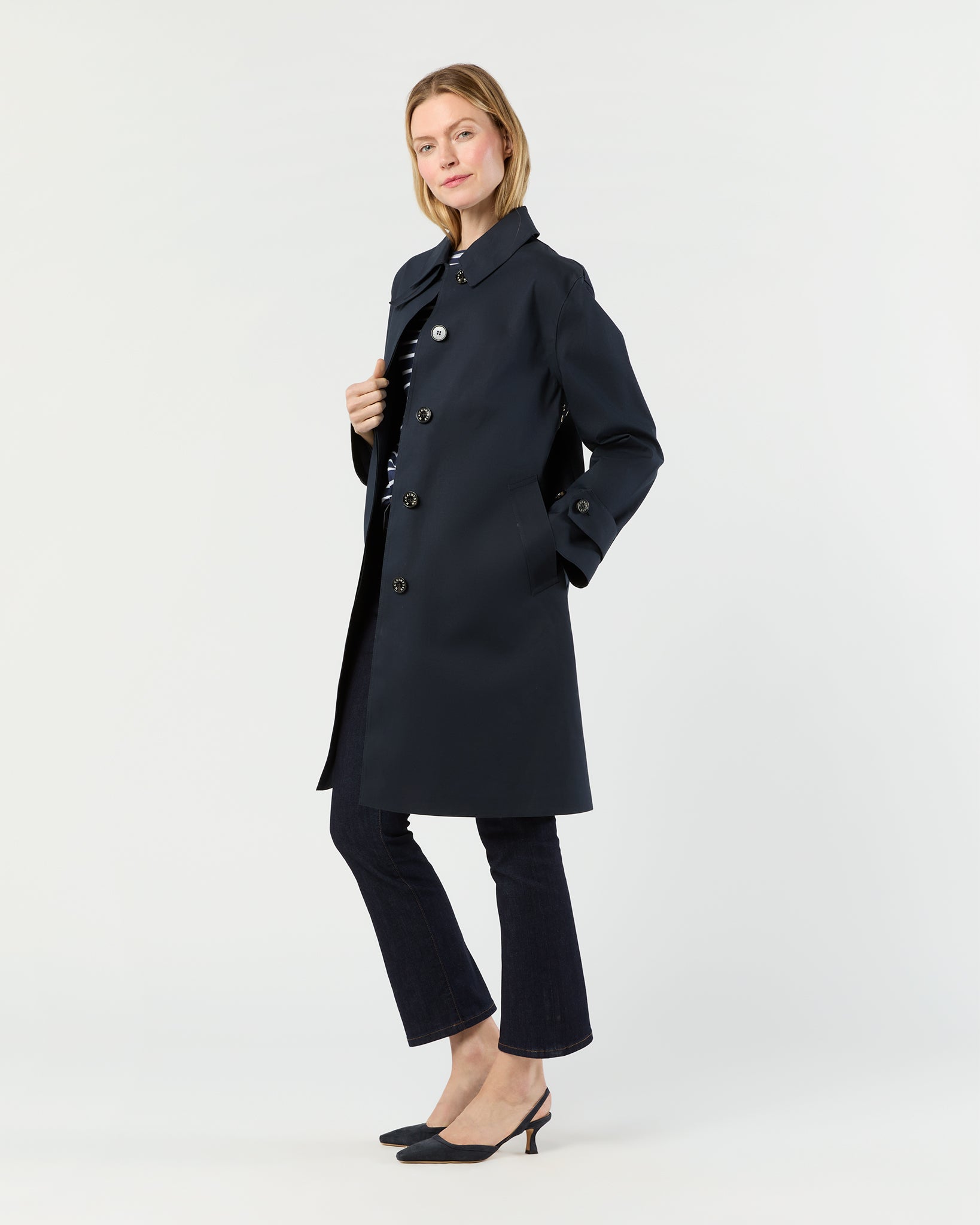 Banton Coat in Navy