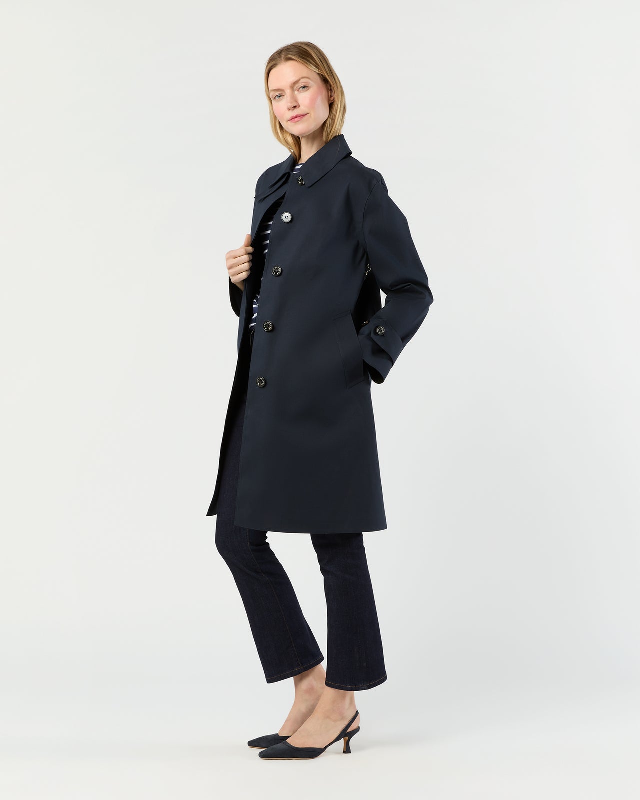 Banton Coat in Navy