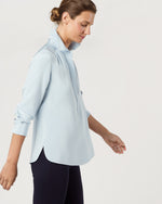 Load image into Gallery viewer, Natalia Blouse in Pale Blue Silk Crepe de Chine
