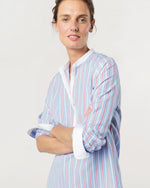 Load image into Gallery viewer, Tatum Tunic in Blue/Red Multi Stripe Poplin
