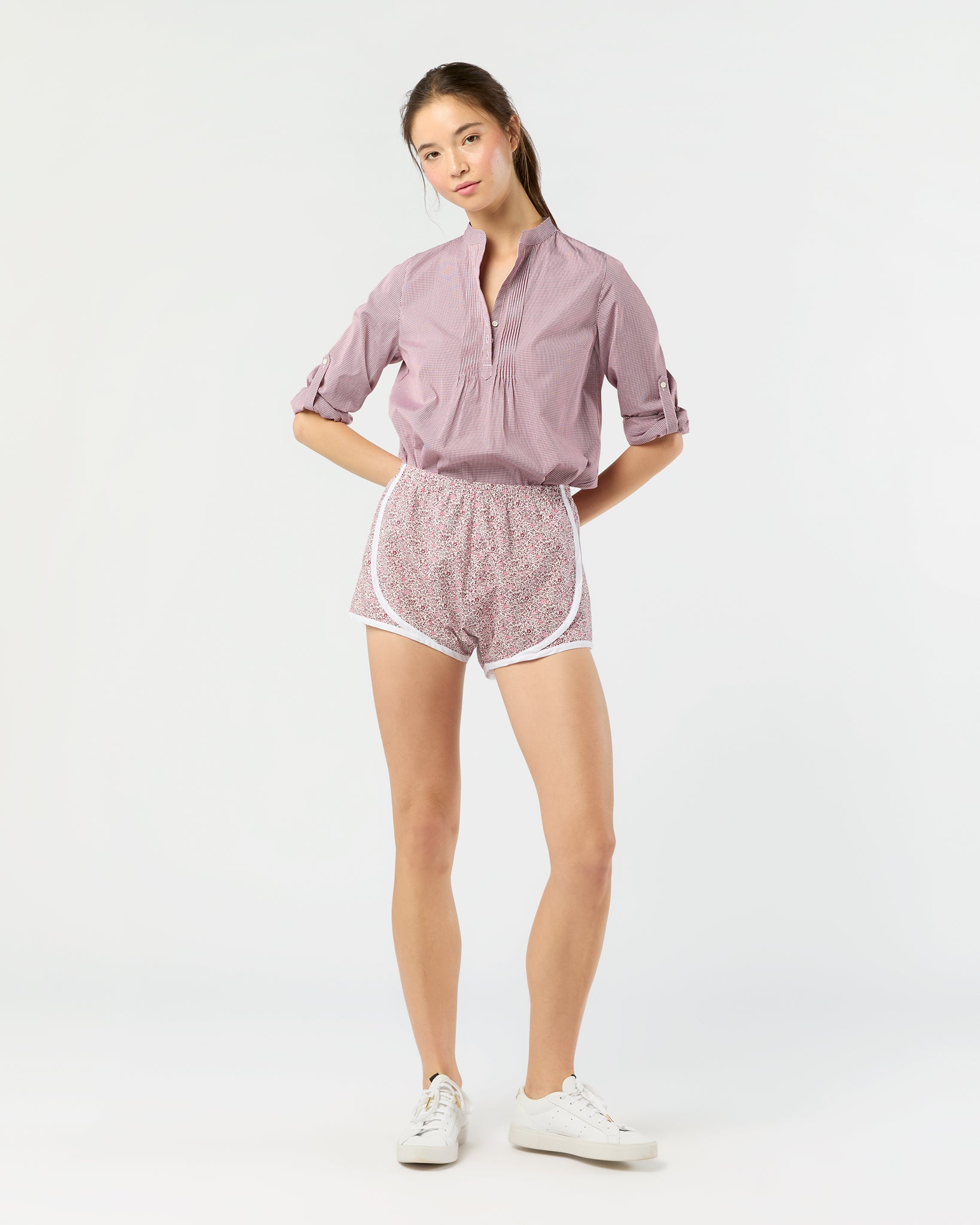 Track Short in Pink Katie & Millie Liberty Fabric