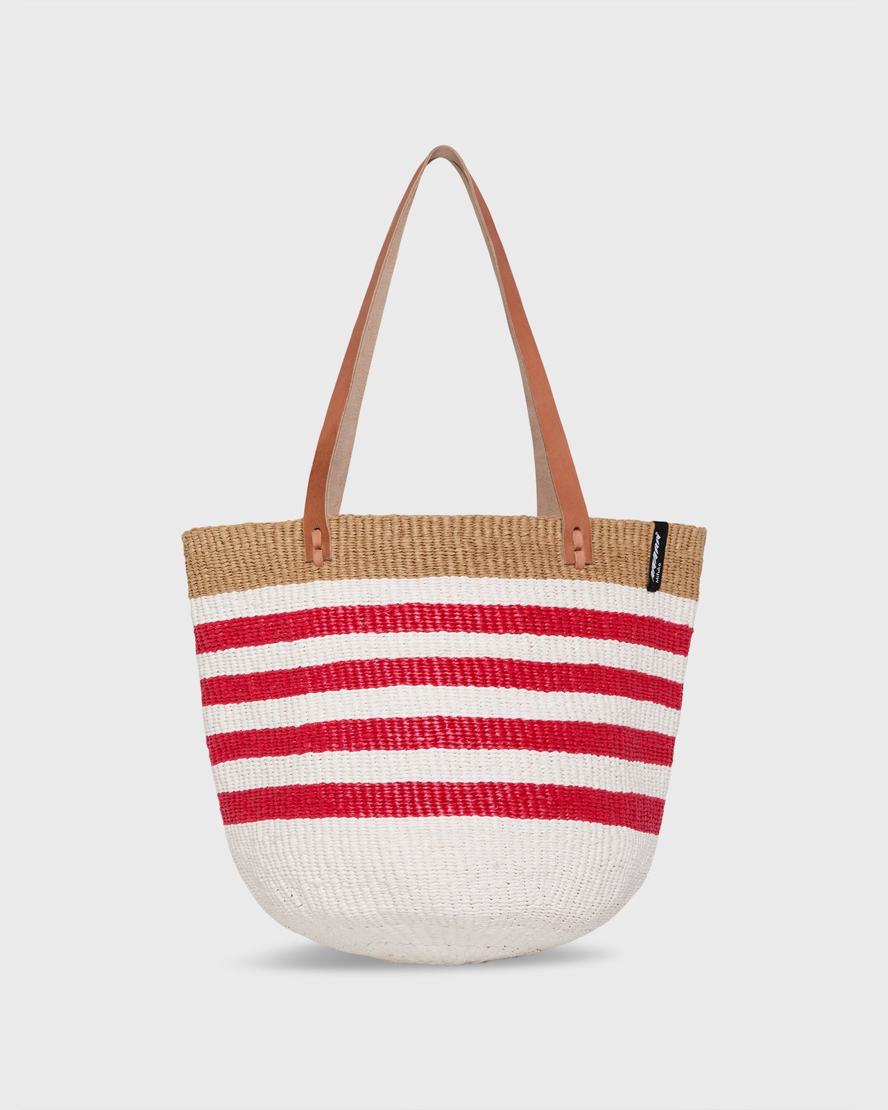 Kiondo Shopper Basket in Thin Stripe Red