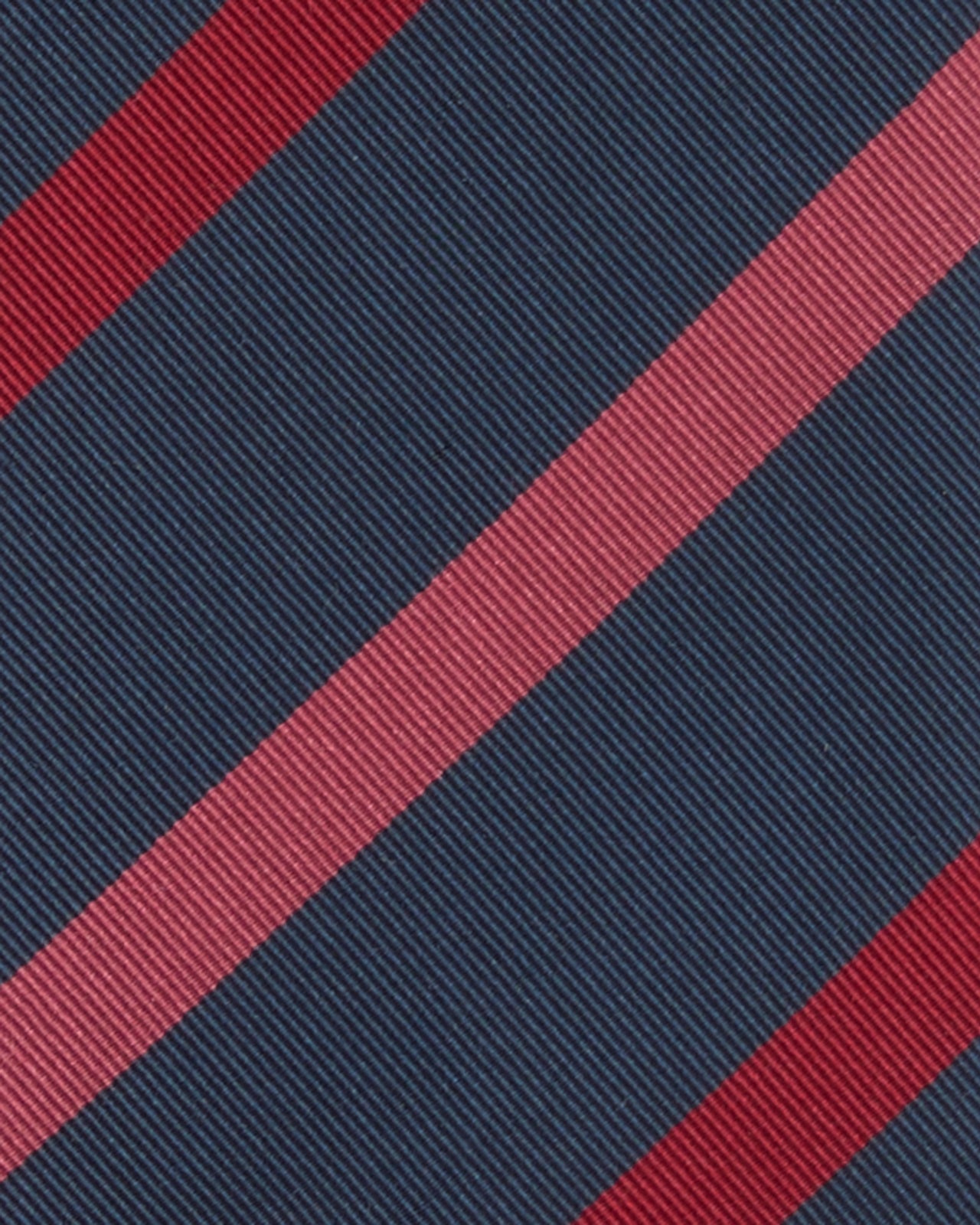 Silk/Cotton Mogador Tie in Navy/Red/Pink Stripe