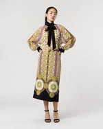 Load image into Gallery viewer, Pencil Skirt in Pagoda Satin
