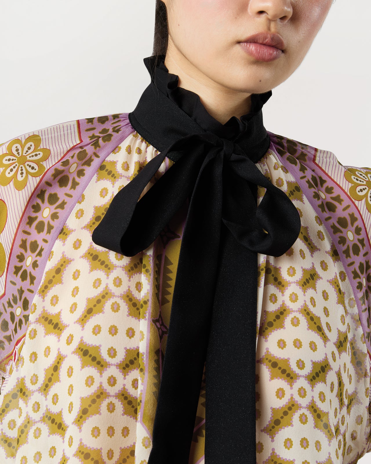 Cerere Blouse in Pagoda Silk Chiffon