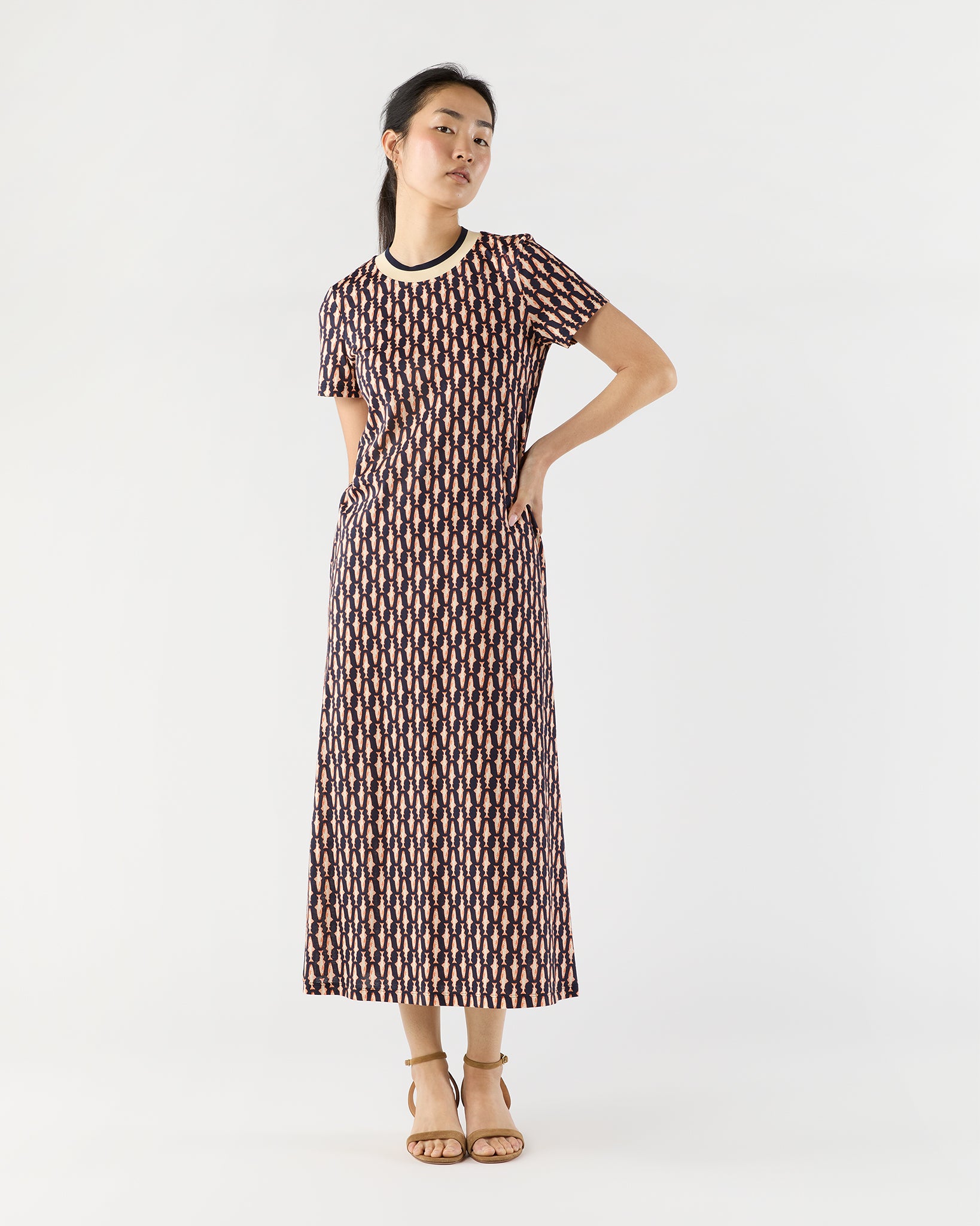 Sporty Swing Dress in Pesciolini Cotton Jersey