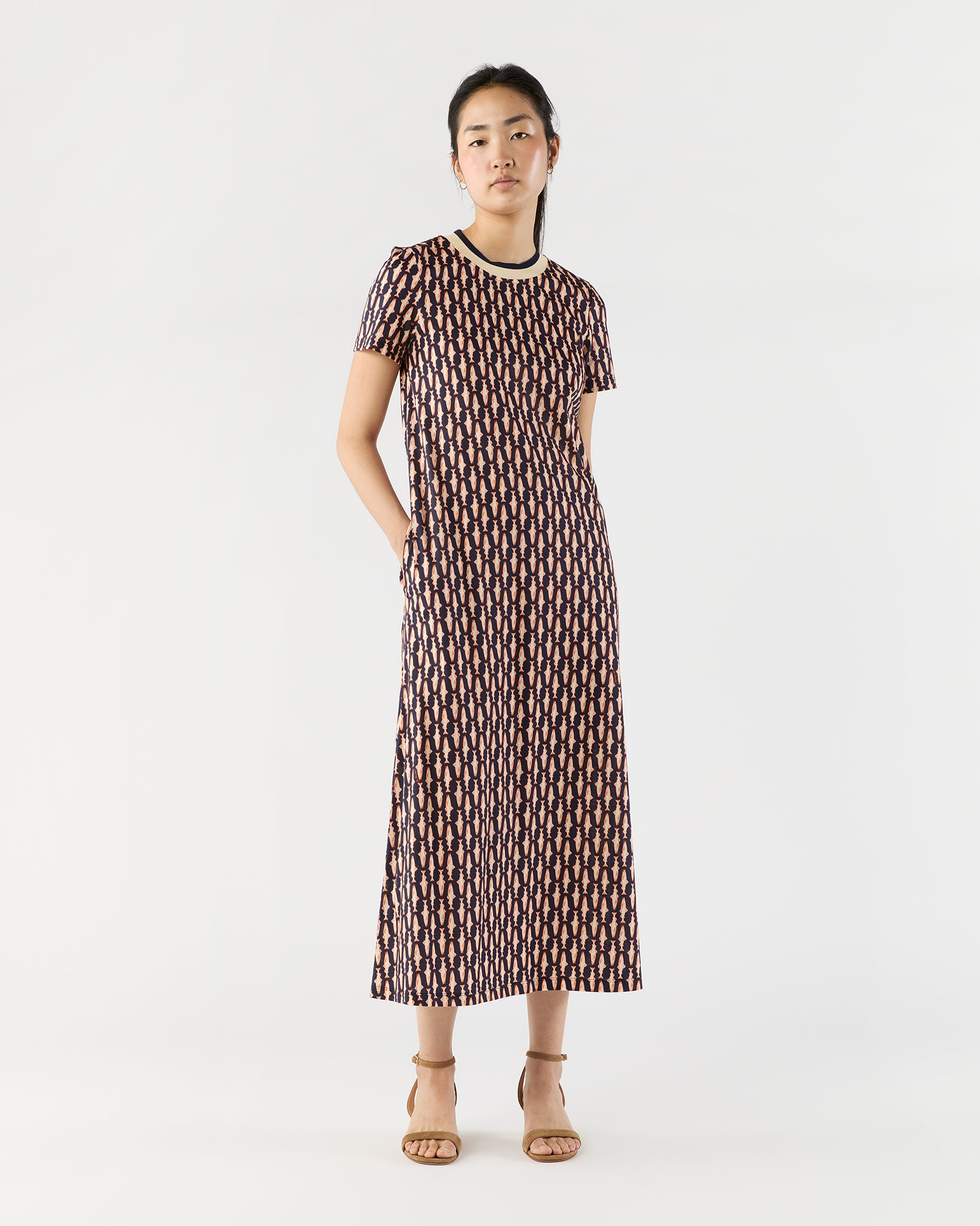 Sporty Swing Dress in Pesciolini Cotton Jersey