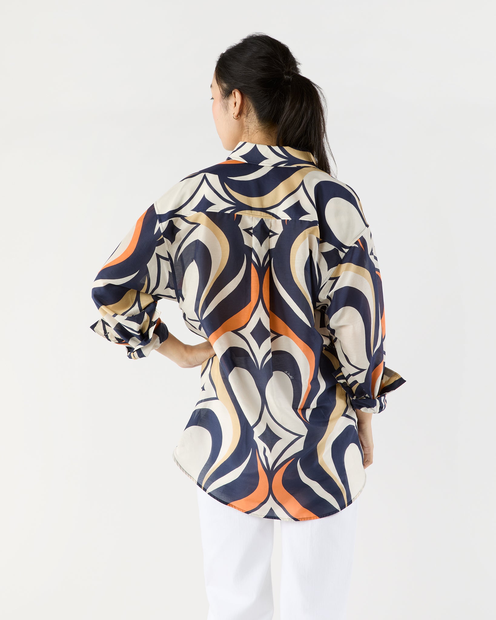 Better Than Your Boyfriend's Shirt in Jive Macro Cotton Silk