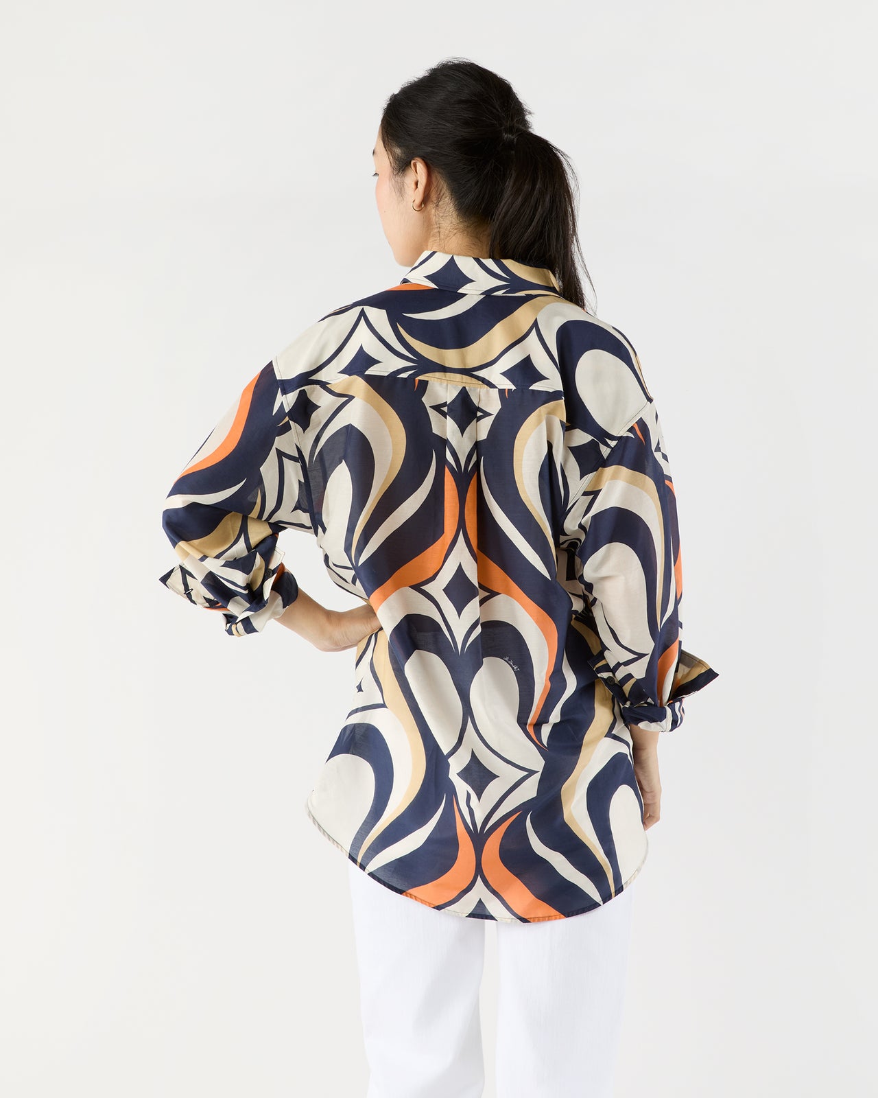 Better Than Your Boyfriend's Shirt in Jive Macro Cotton Silk