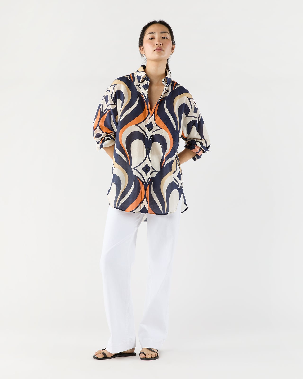 Better Than Your Boyfriend's Shirt in Jive Macro Cotton Silk