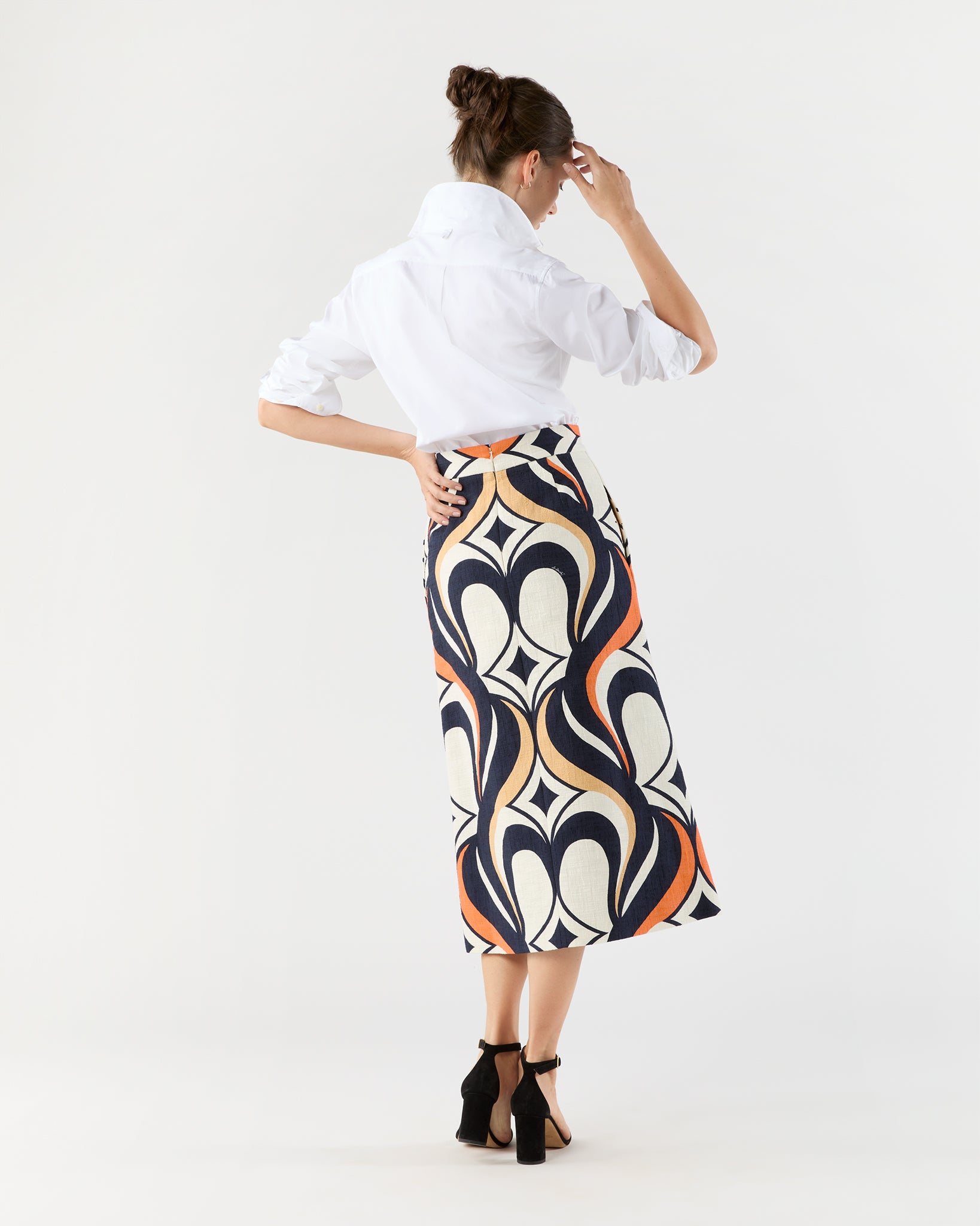 Baia Skirt in Jive Macro Cotton