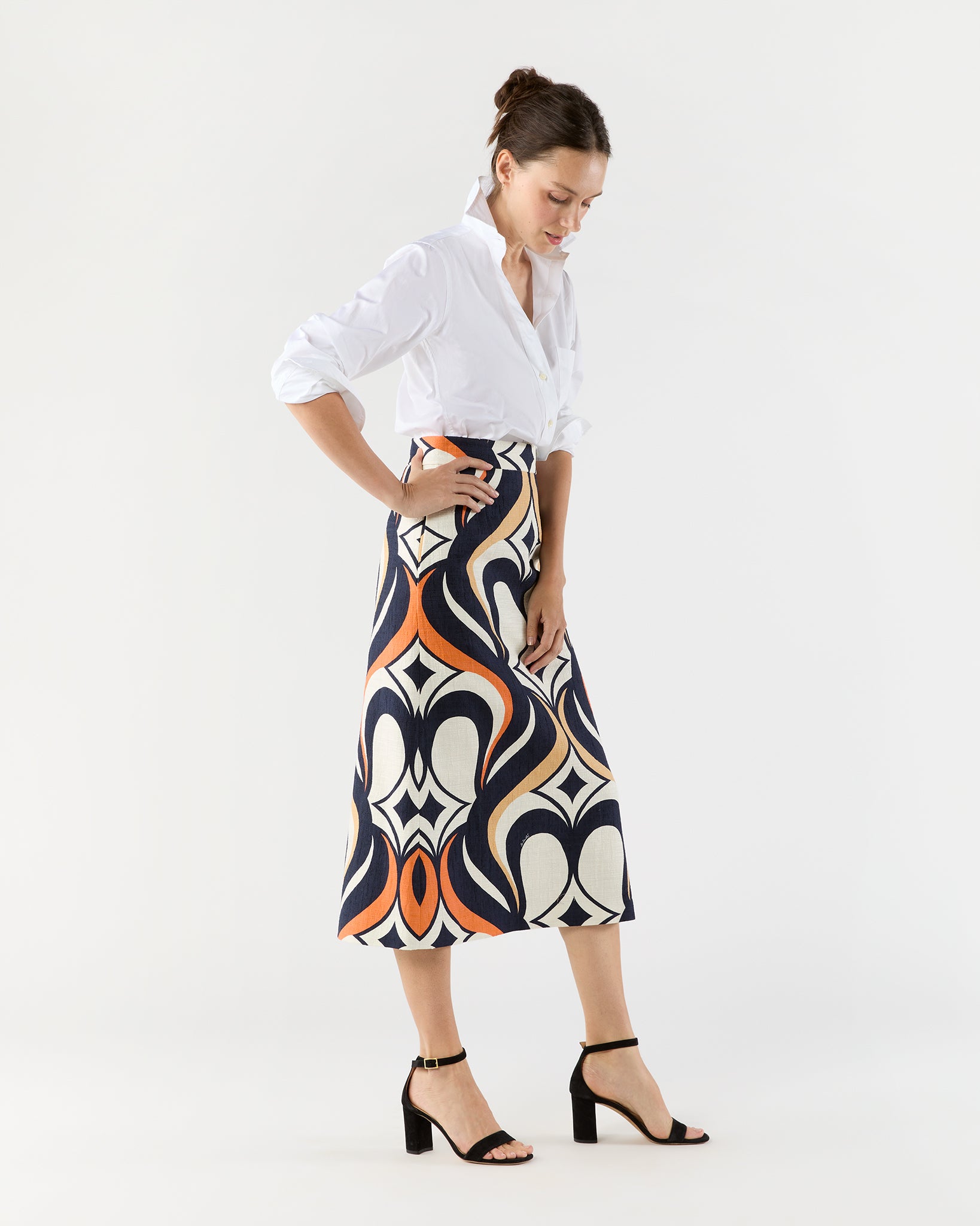 Baia Skirt in Jive Macro Cotton