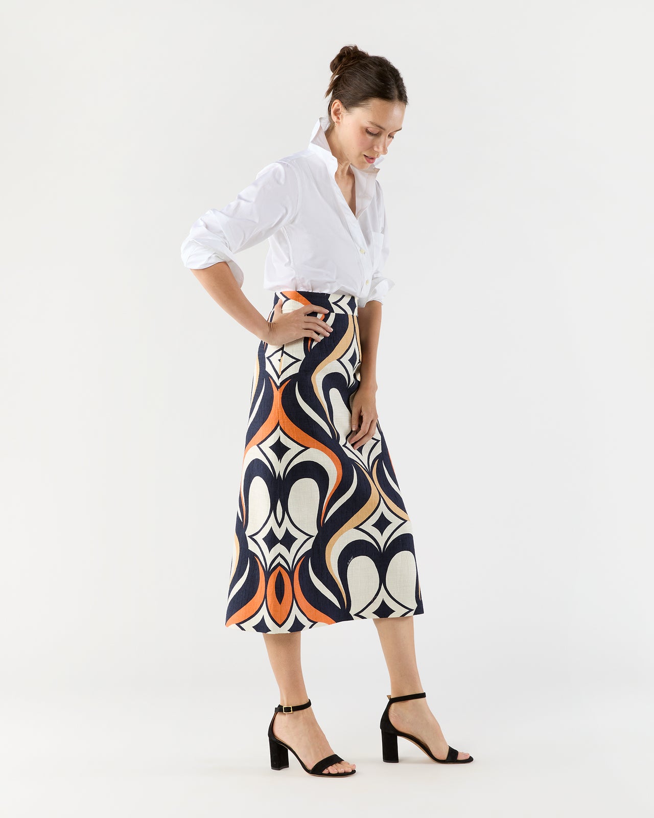 Baia Skirt in Jive Macro Cotton