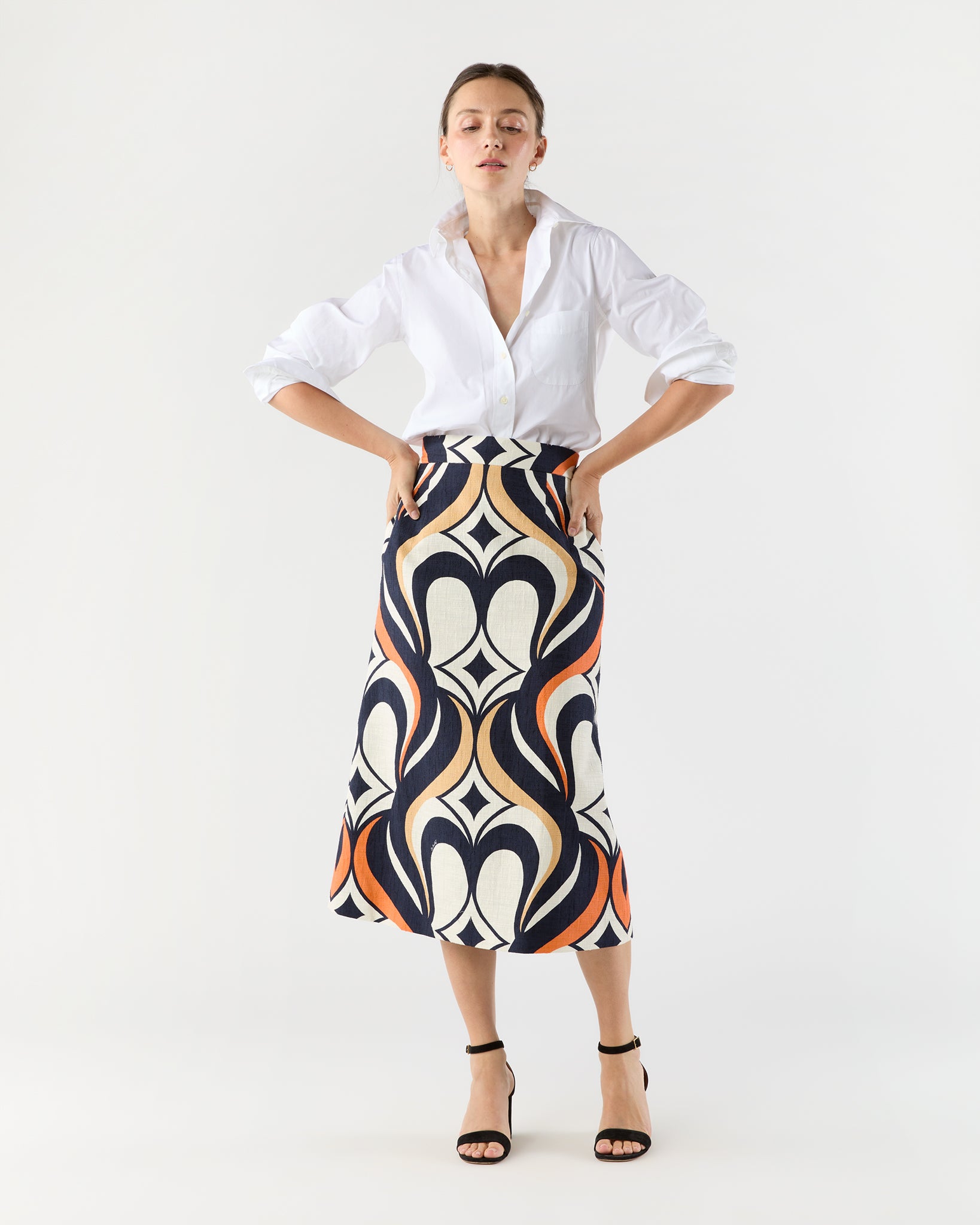 Baia Skirt in Jive Macro Cotton