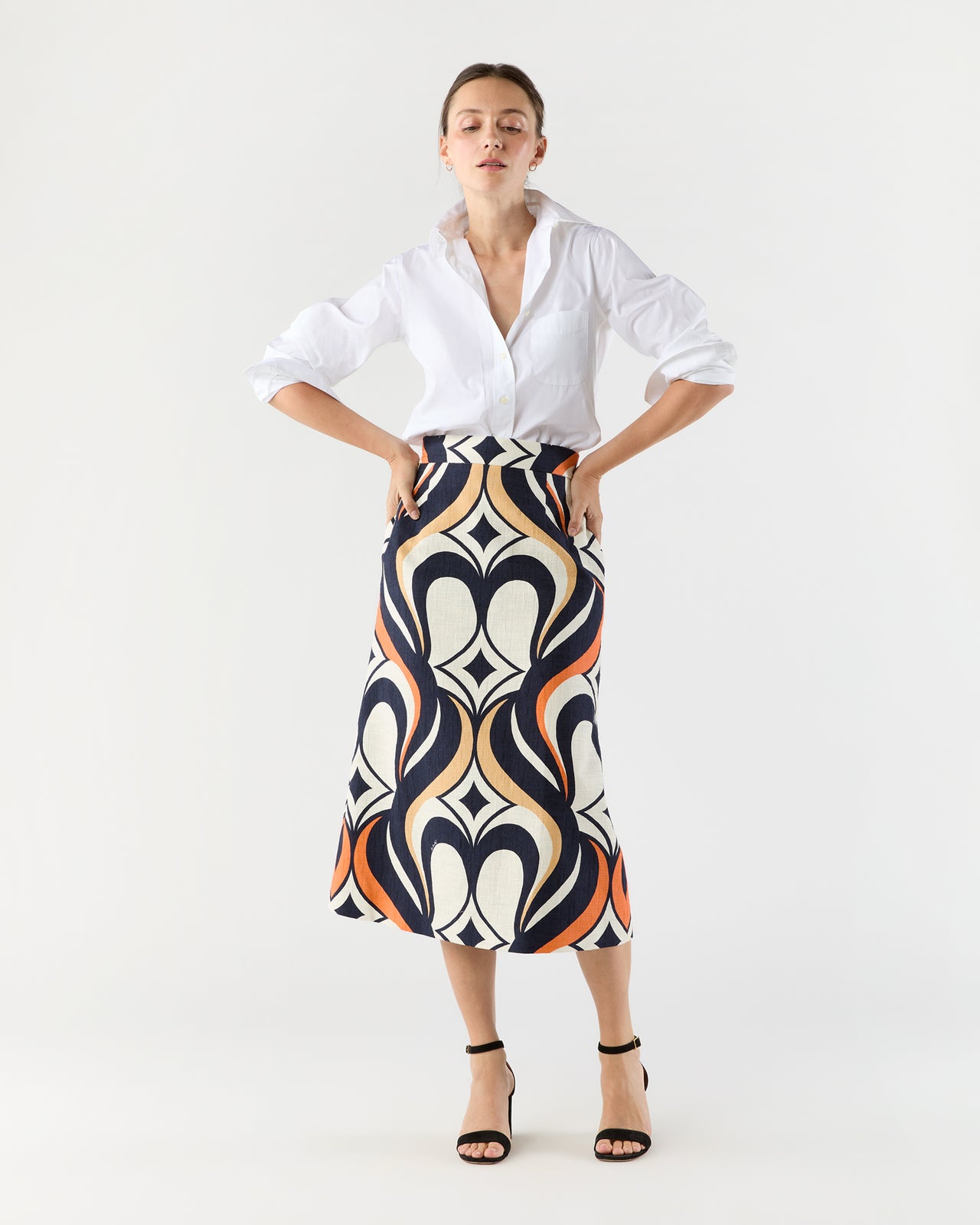 Baia Skirt in Jive Macro Cotton