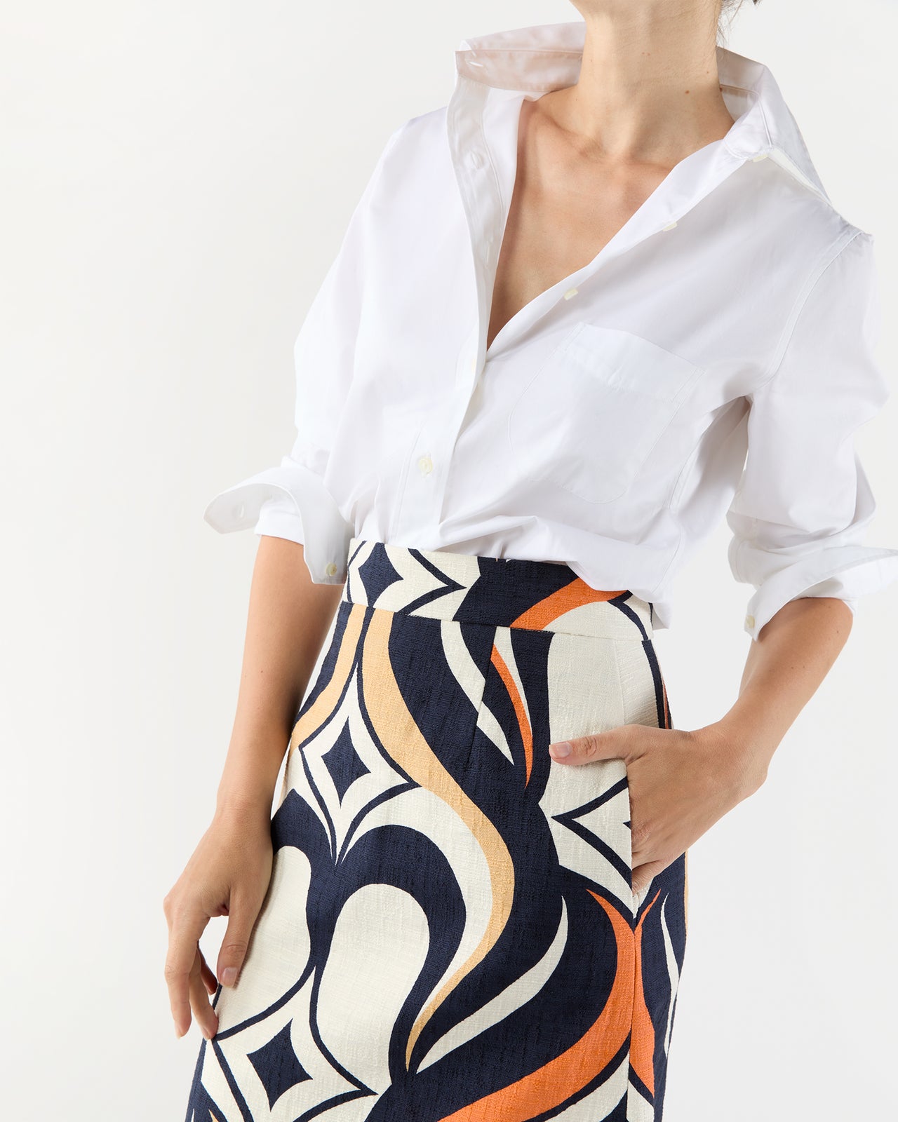 Baia Skirt in Jive Macro Cotton