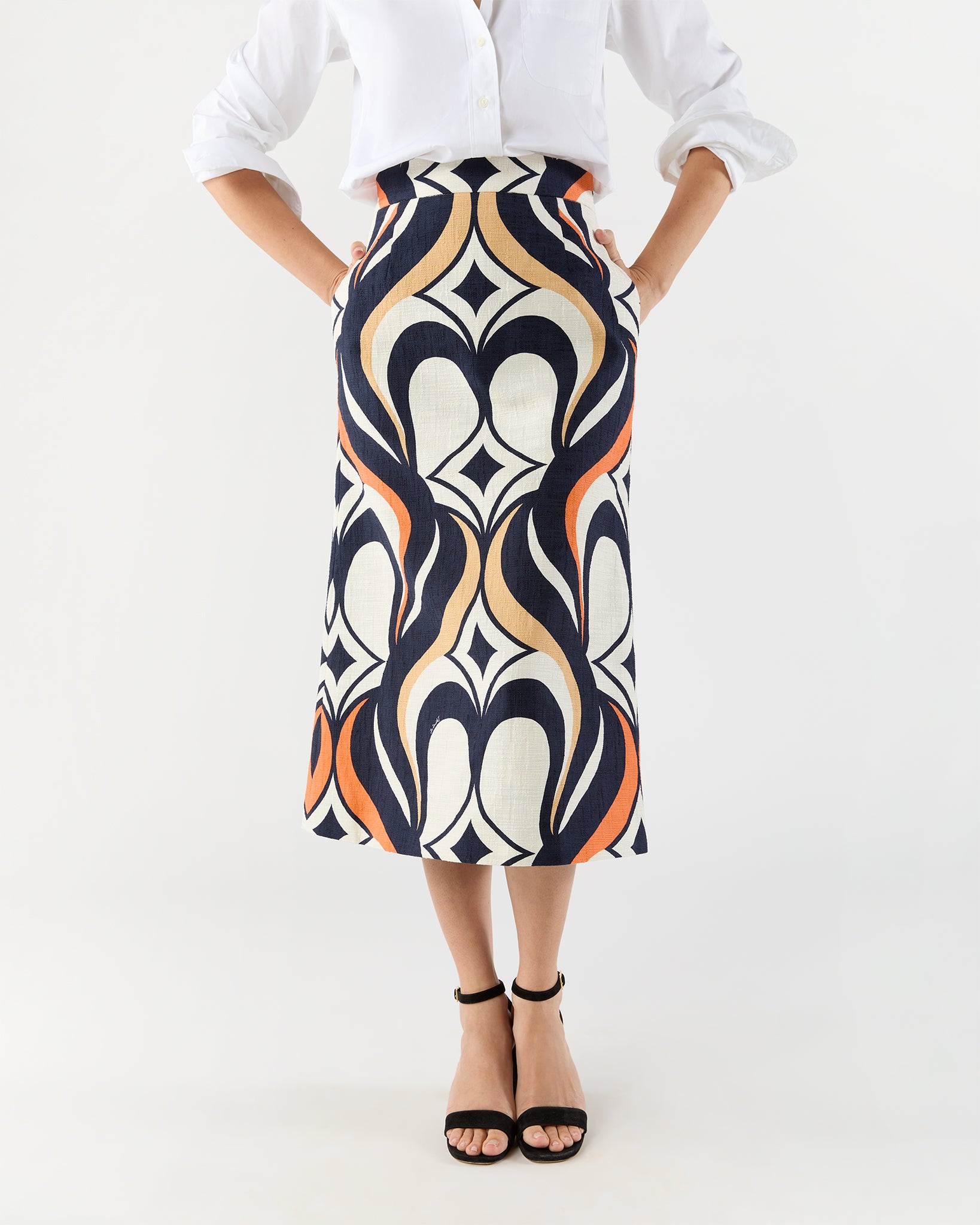 Baia Skirt in Jive Macro Cotton