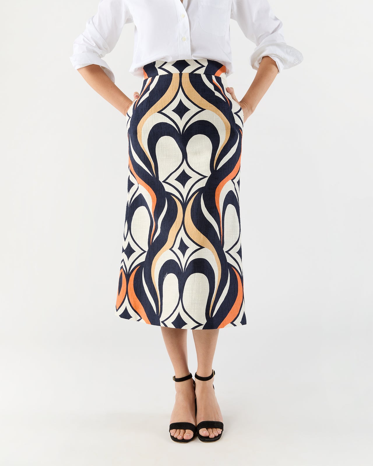 Baia Skirt in Jive Macro Cotton