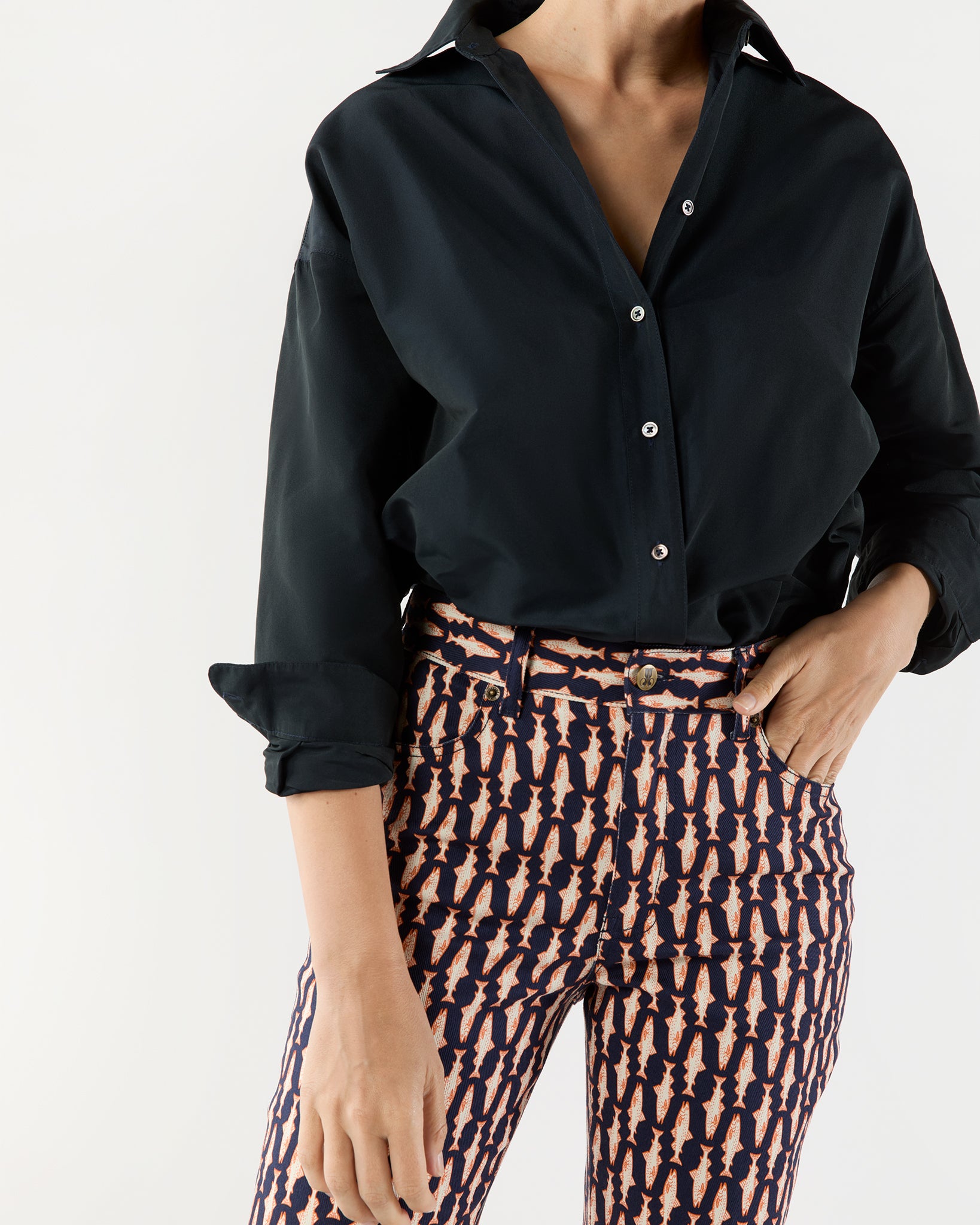 The Cropped Flare Jean in Pesciolini