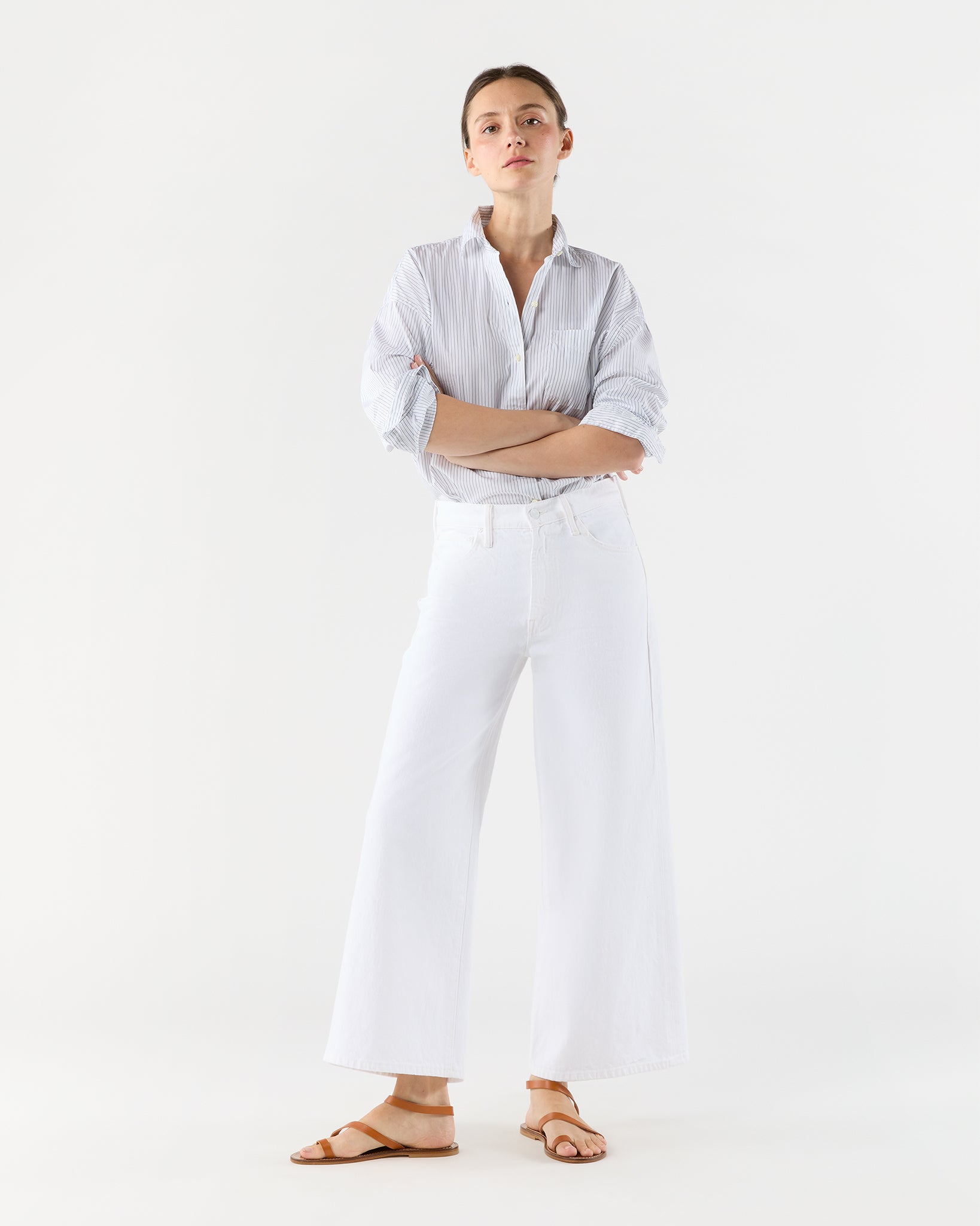 The Ditcher Roller Zip Ankle Jean in Picket Fence