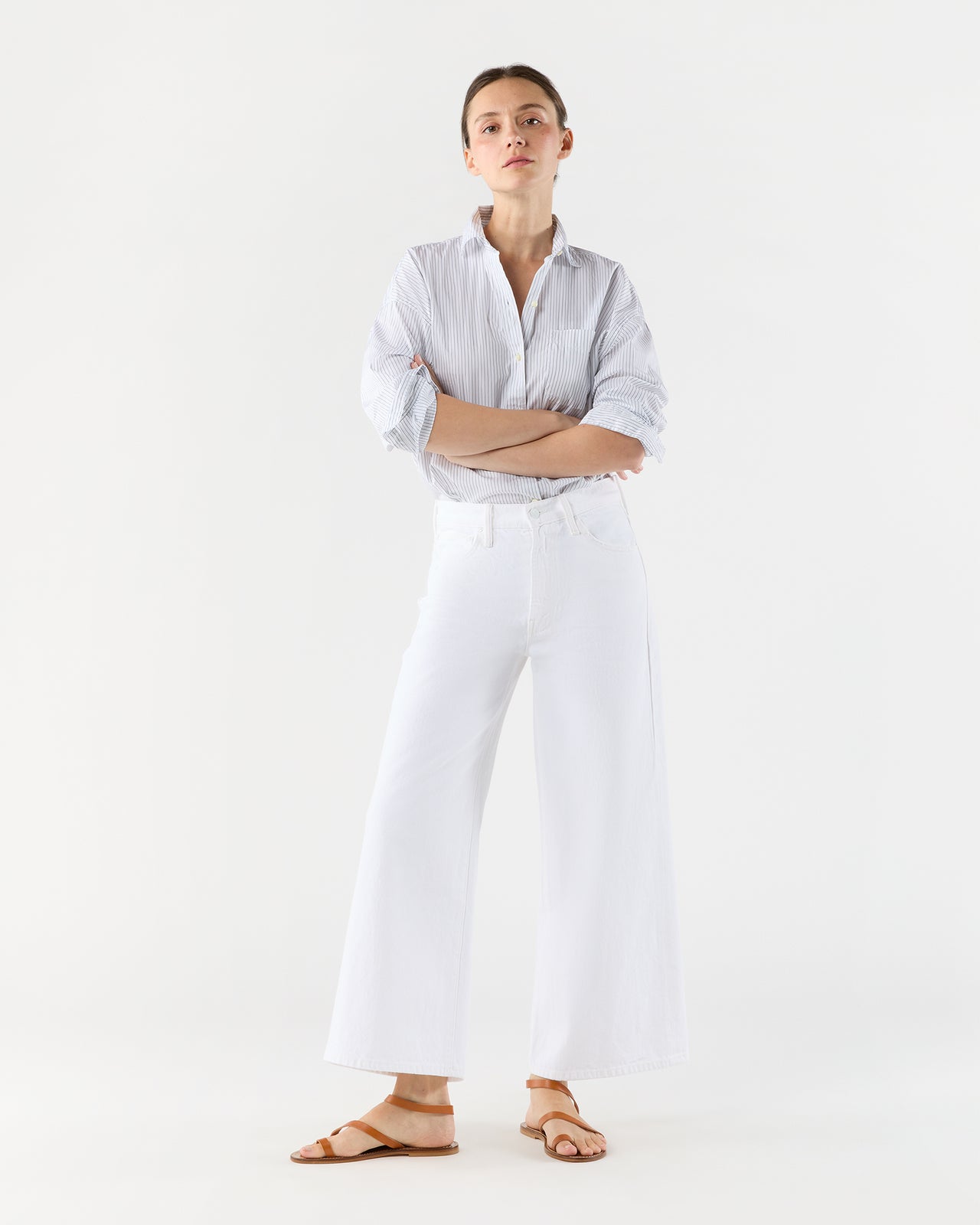 The Ditcher Roller Zip Ankle Jean in Picket Fence