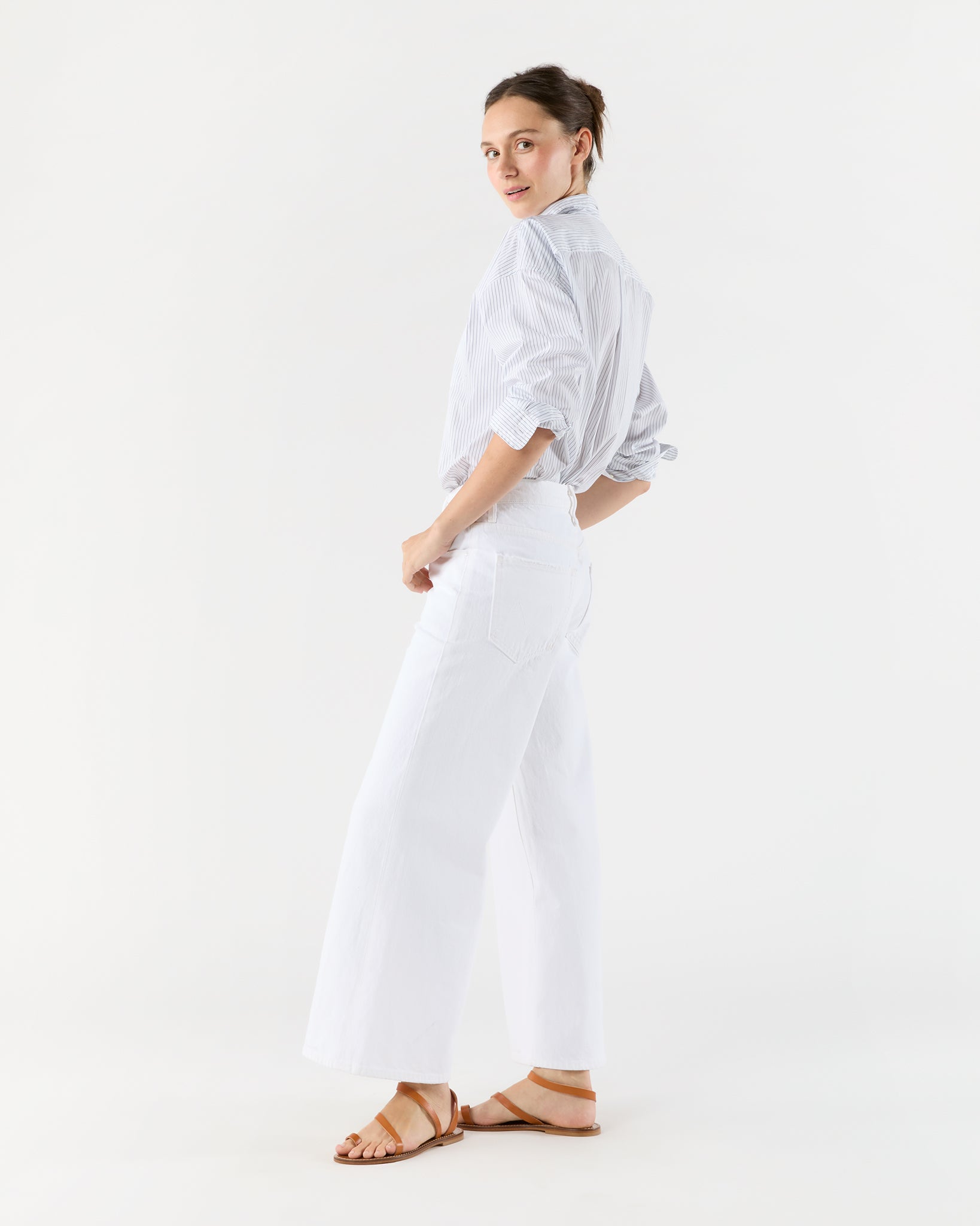 The Ditcher Roller Zip Ankle Jean in Picket Fence