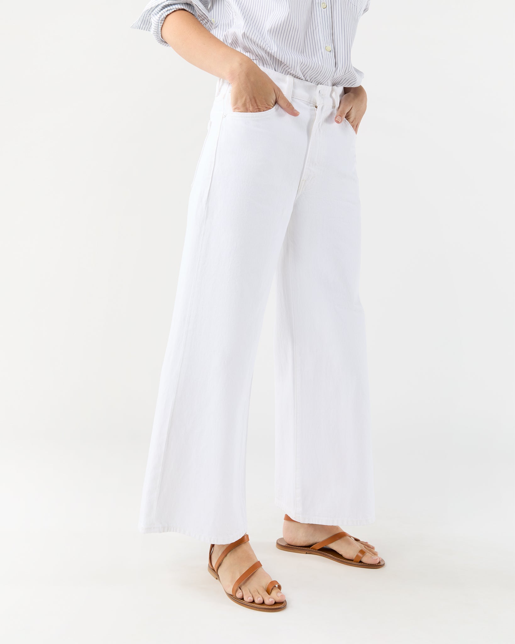 The Ditcher Roller Zip Ankle Jean in Picket Fence