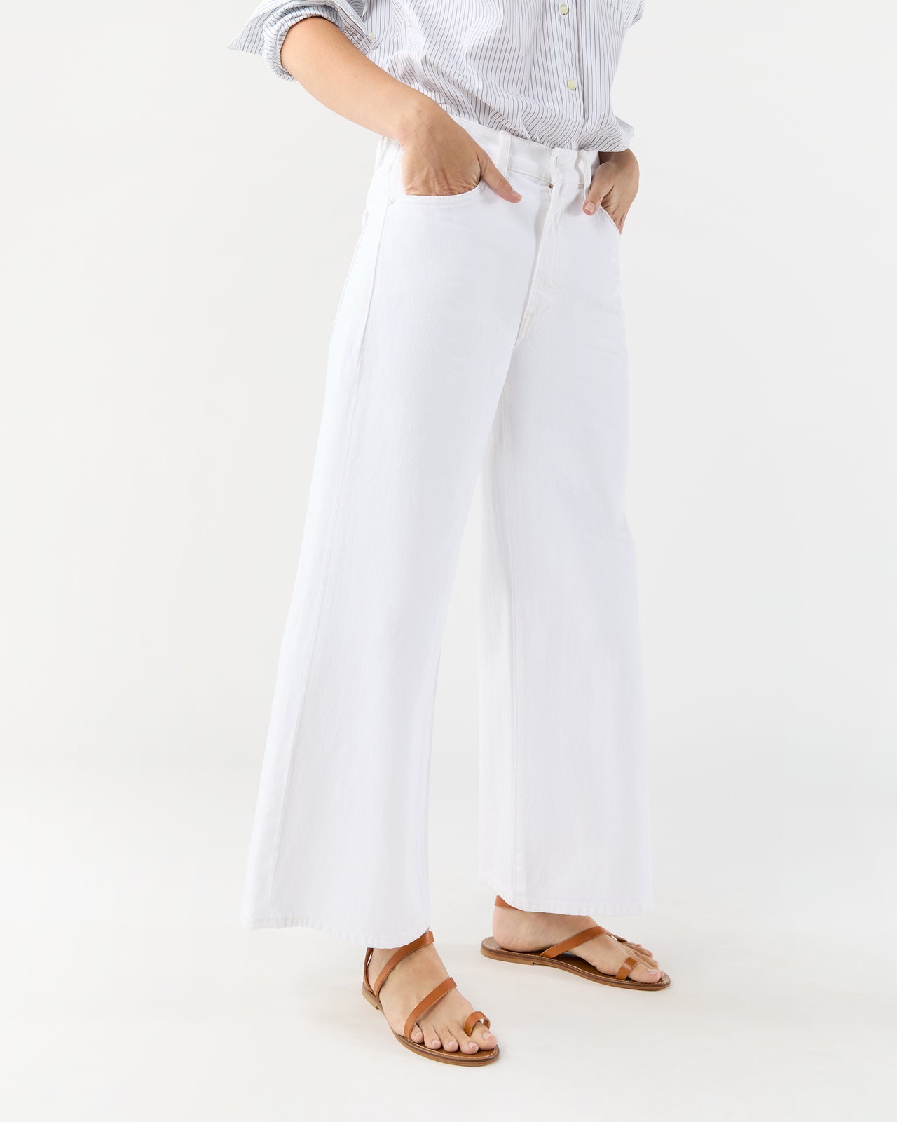 The Ditcher Roller Zip Ankle Jean in Picket Fence