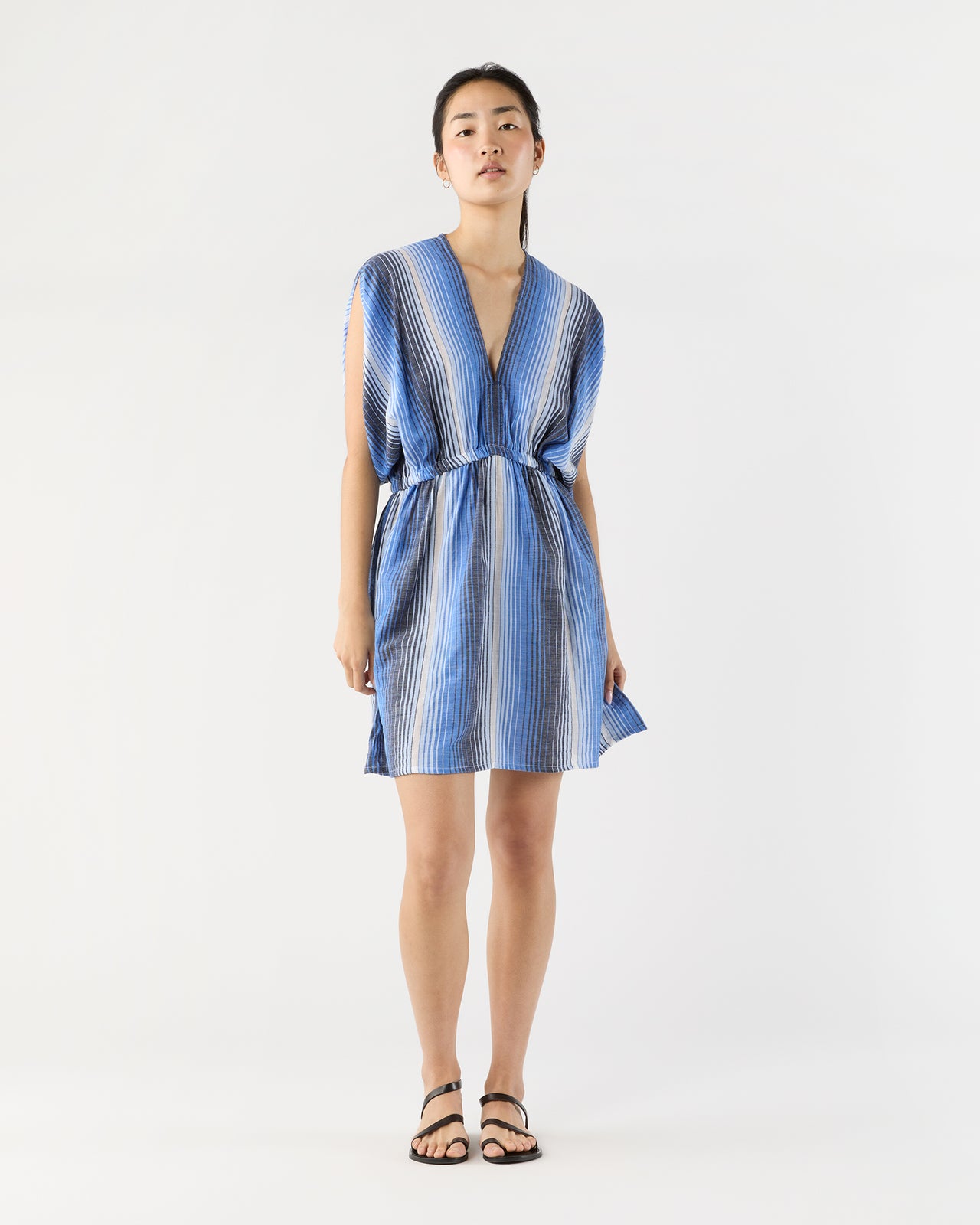 Alem Plunge Dress in Feven Blue