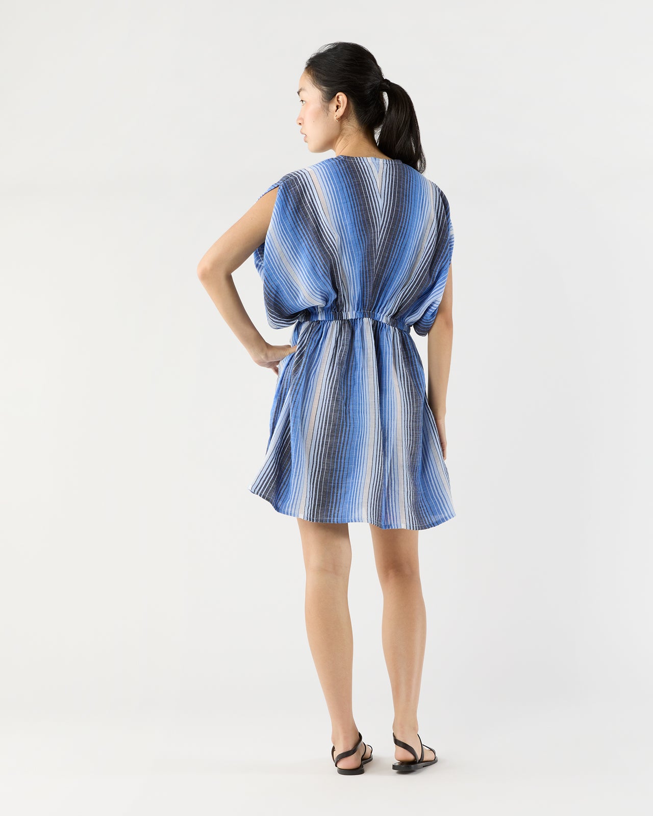 Alem Plunge Dress in Feven Blue
