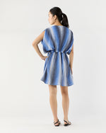 Load image into Gallery viewer, Alem Plunge Dress in Feven Blue
