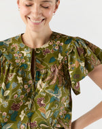 Load image into Gallery viewer, Perline Flutter Sleeve Blouse in Lichen
