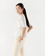 Load image into Gallery viewer, Kai Short Sleeve Top in Pristine
