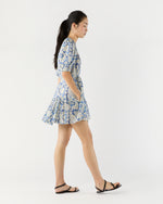 Load image into Gallery viewer, Rosalie Short Sleeve Mini Dress in Ciel
