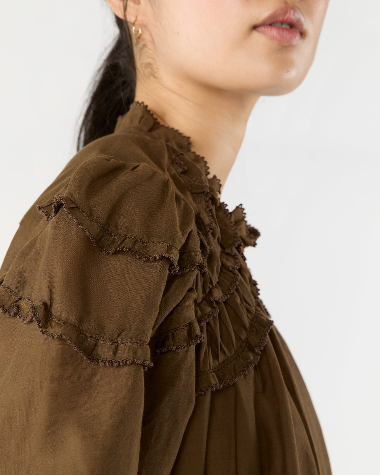 Christa Top in Dark Khaki