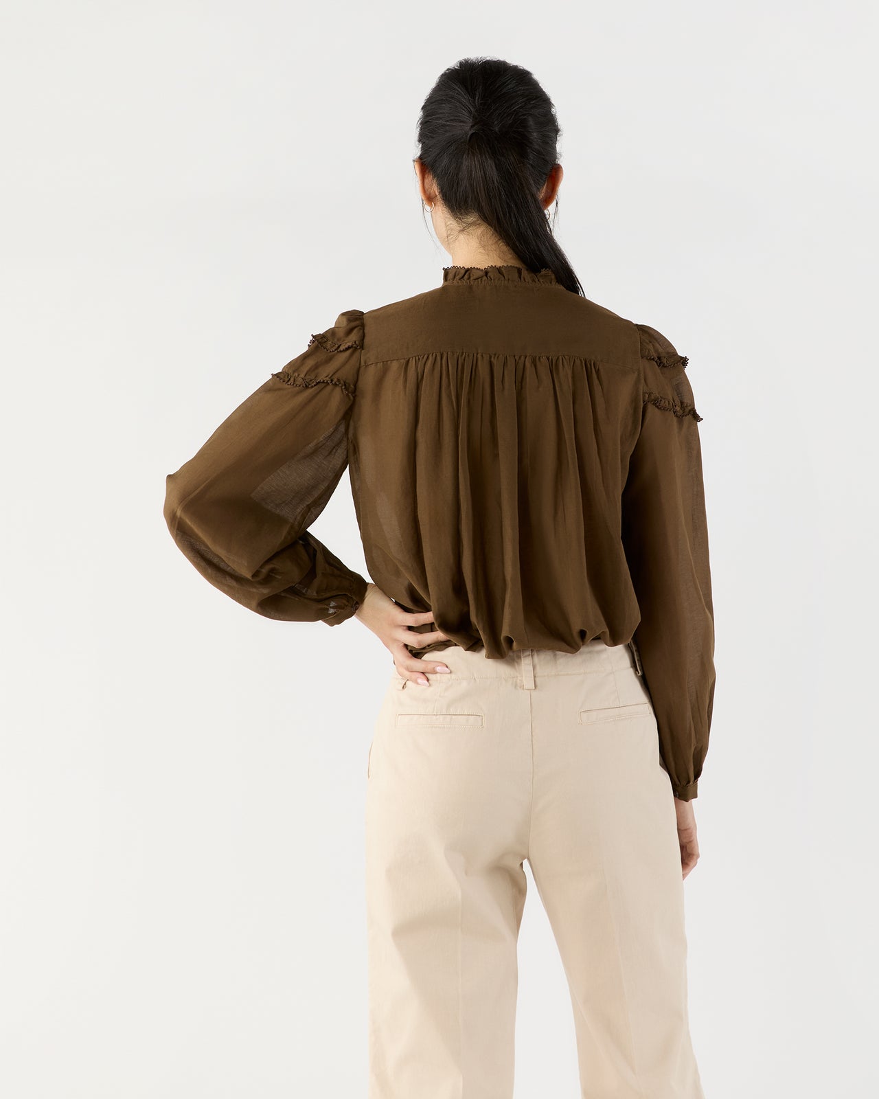 Christa Top in Dark Khaki