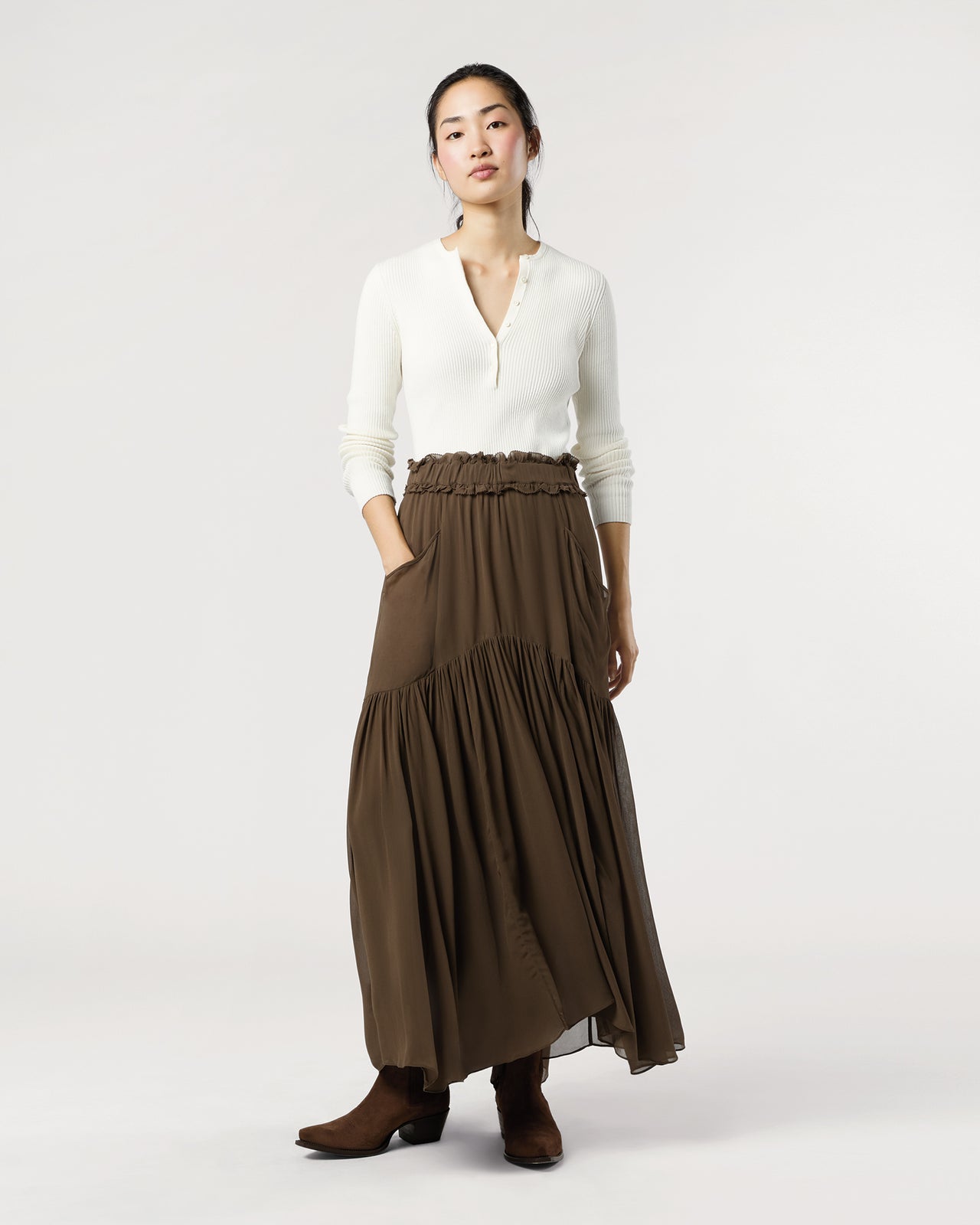 Besma Skirt in Khaki