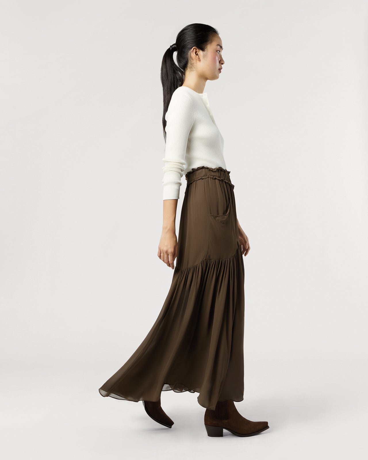 Besma Skirt in Khaki