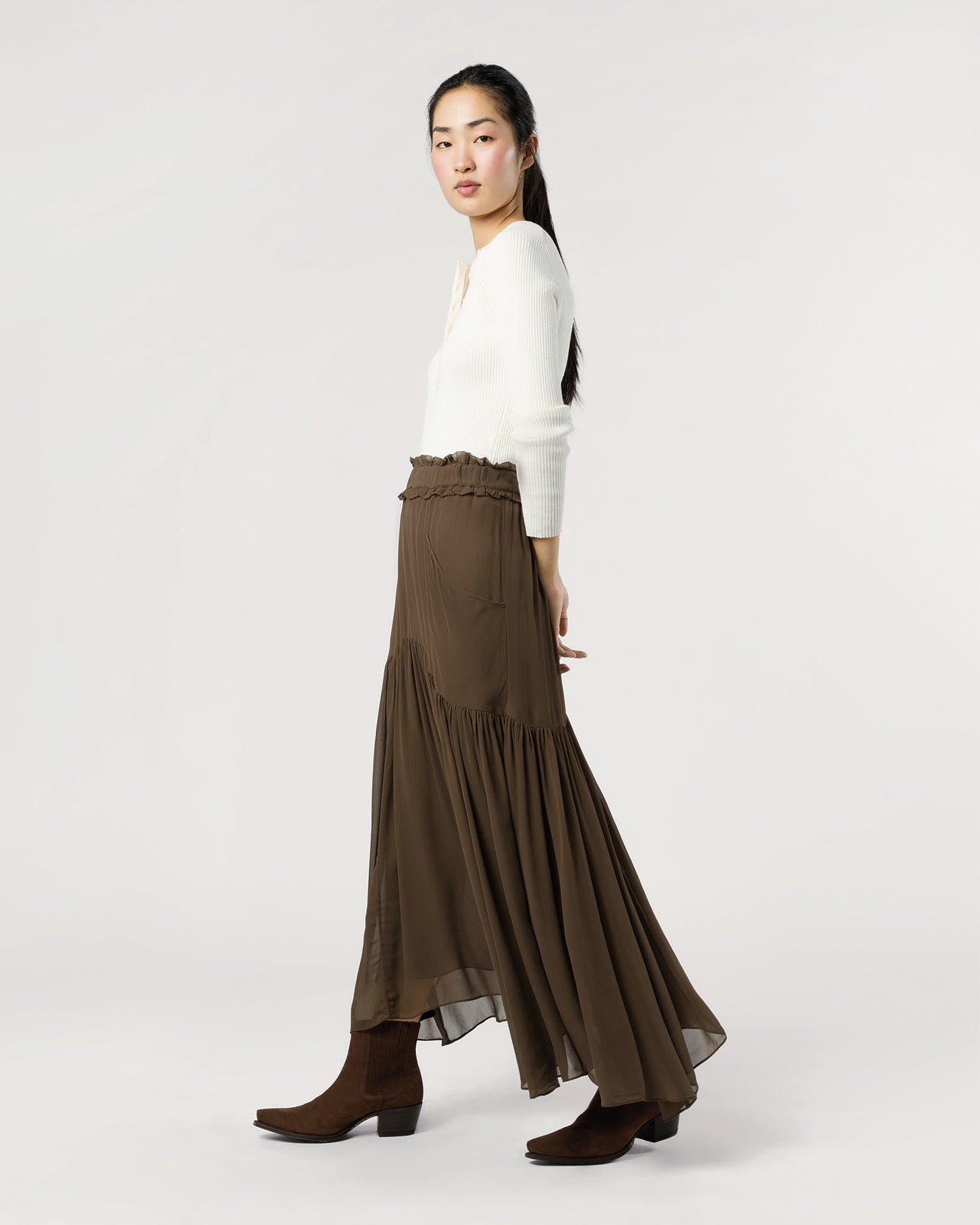 Besma Skirt in Khaki