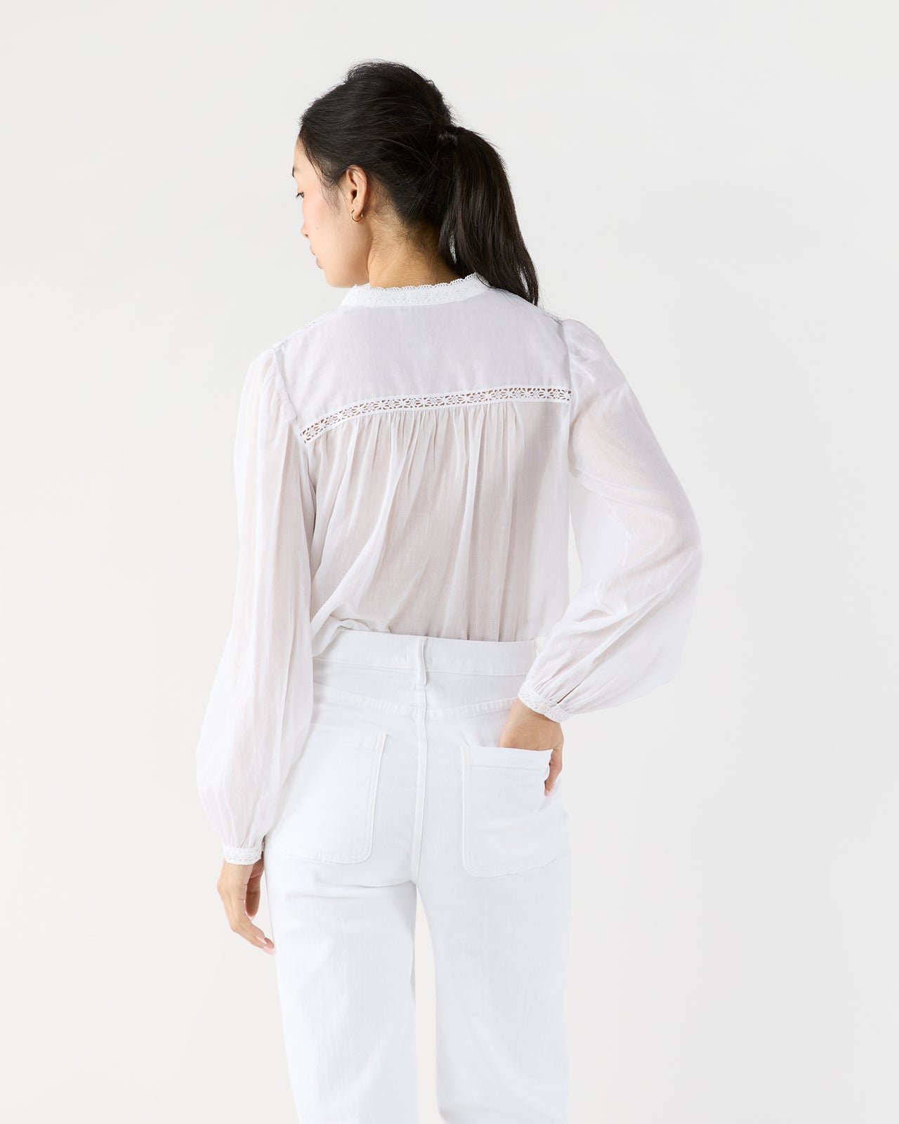 Greicy Top in White | Shop Ann Mashburn Greicy Top in White | Shop Ann Mashburn
