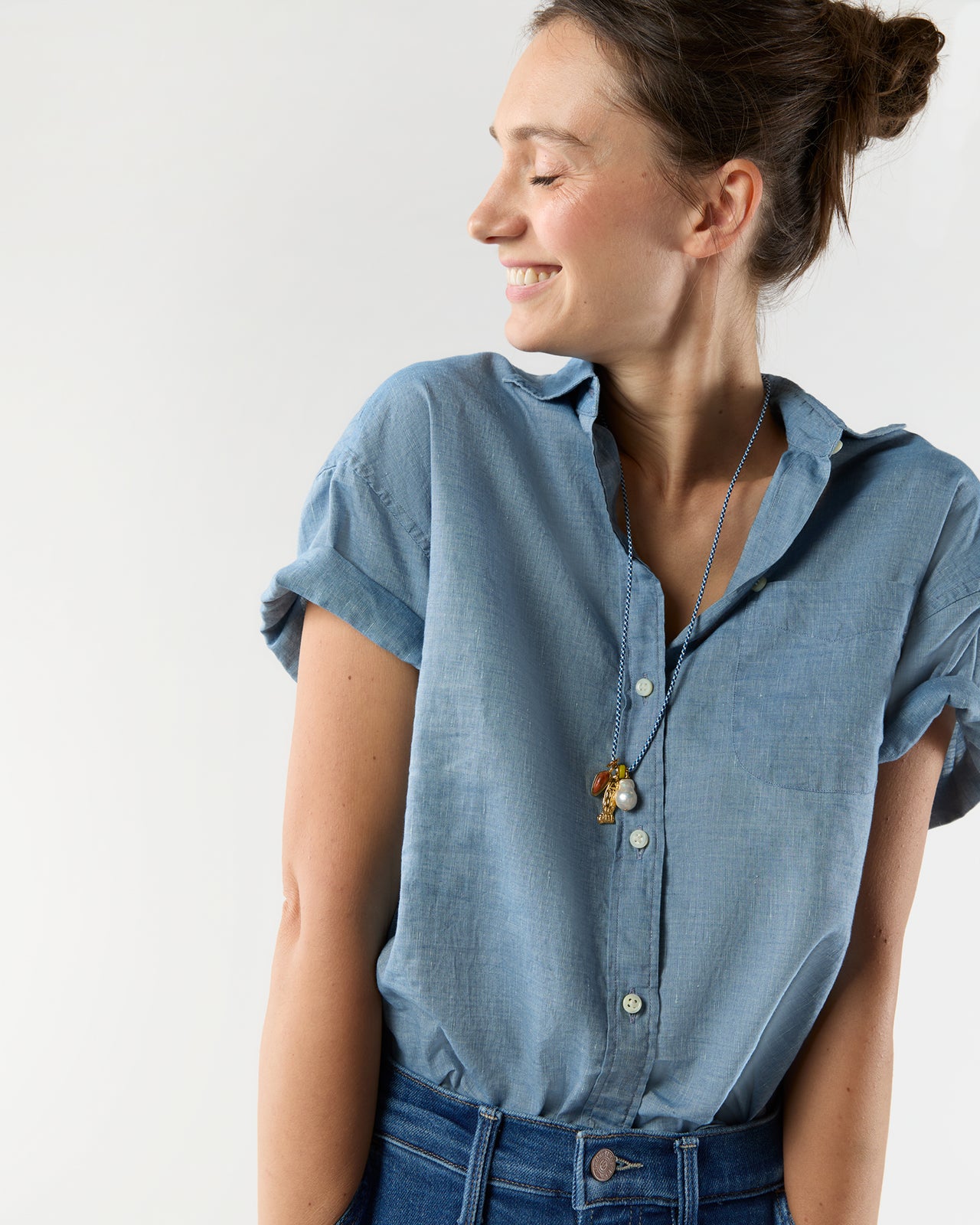 Minnow Necklace in Ultramarine