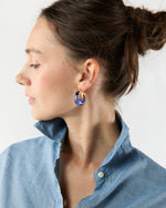 Load image into Gallery viewer, Mini Organic Hoop Earrings in Electric
