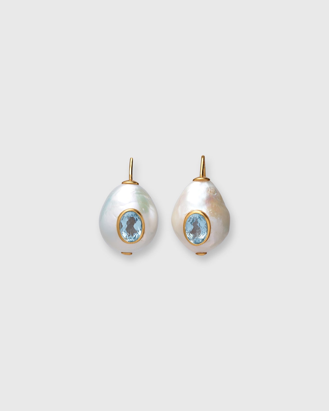 Pearl Pablo Earrings in Blue Topaz