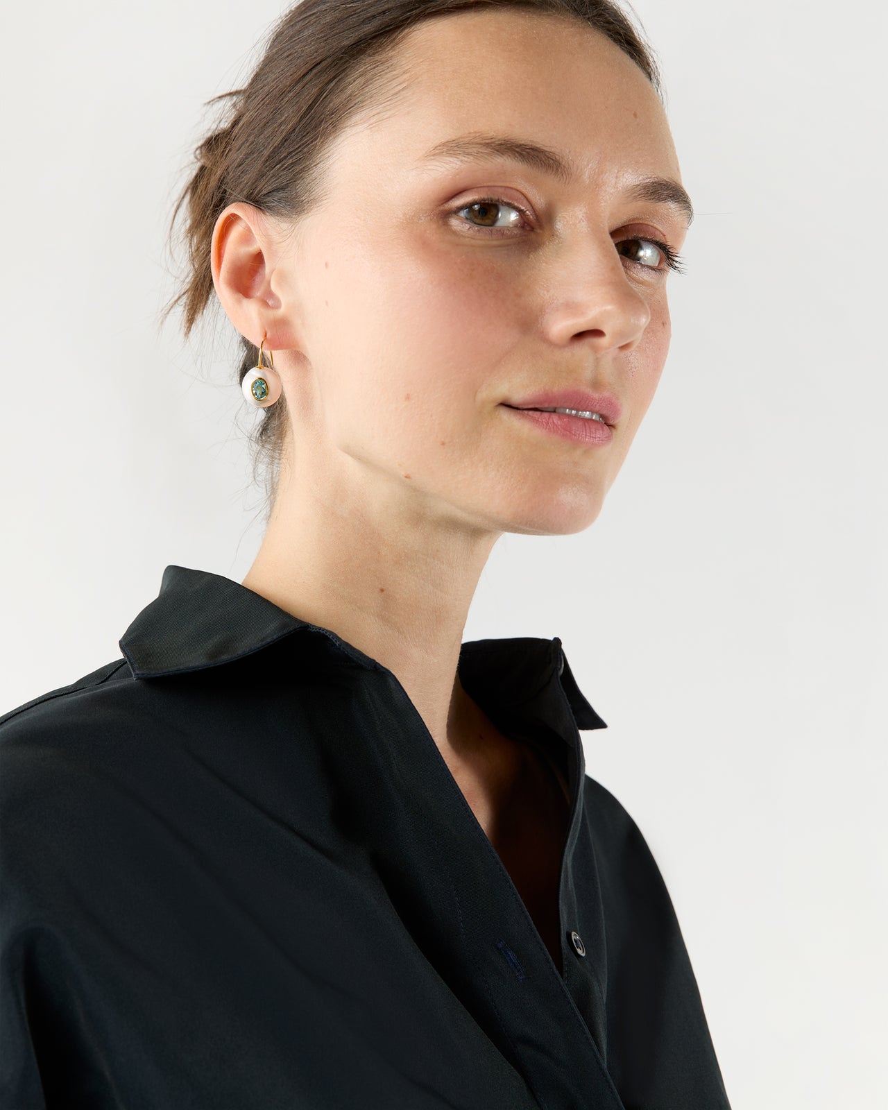 Pearl Pablo Earrings in Blue Topaz