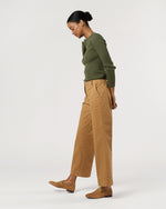 Load image into Gallery viewer, Frankie Cropped Pant in British Khaki Stretch Twill
