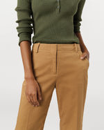 Load image into Gallery viewer, Frankie Cropped Pant in British Khaki Stretch Twill
