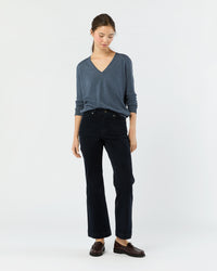 Kendall Flare 5-Pocket Jean in Navy Stretch Cord