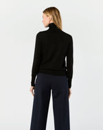 Load image into Gallery viewer, Alida Turtleneck Sweater in Black Escorial Wool
